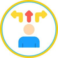 Decision Making Flat Circle Icon vector