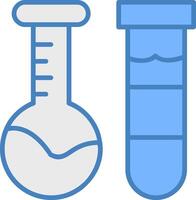 Laboratory Flask Line Filled Blue Icon vector