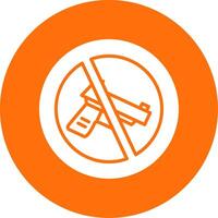 No Gun Multi Color Circle Icon vector