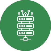 Server Multi Color Circle Icon vector