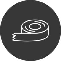 Tape Line Inverted Icon Design vector