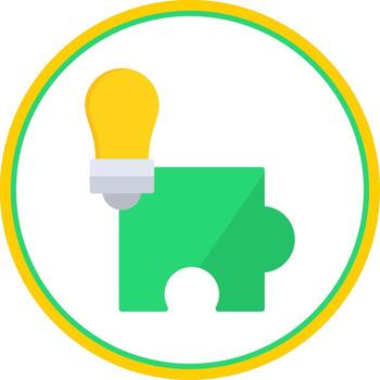 problema resolviendo plano circulo icono vector