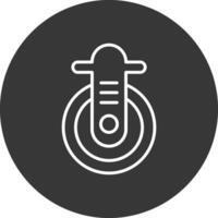 Caster Line Inverted Icon Design vector