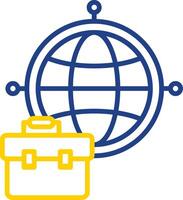 International Business Line Two Colour Icon Design vector