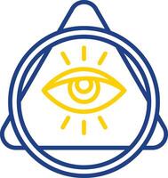 Eye Of Providence Line Two Colour Icon Design vector