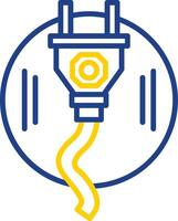 Plug-In Line Two Colour Icon Design vector