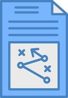 Business Strategy Line Filled Blue Icon vector