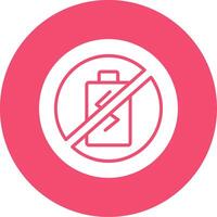 No Battery Multi Color Circle Icon vector