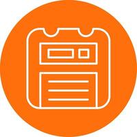 Floppy Disk Multi Color Circle Icon vector