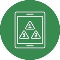 Tablet Multi Color Circle Icon vector