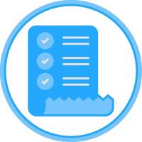 Check List Flat Circle Icon vector