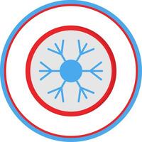 Snowflake Flat Circle Icon vector