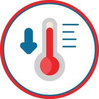 Thermometer Flat Circle Icon vector