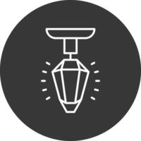 Street Light Line Inverted Icon Design vector