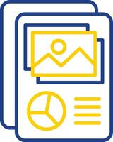 Unstructured Data Line Two Colour Icon Design vector