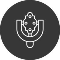 Door Knocker Line Inverted Icon Design vector