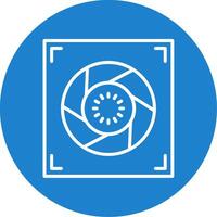 Aperture Multi Color Circle Icon vector