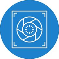 Aperture Multi Color Circle Icon vector