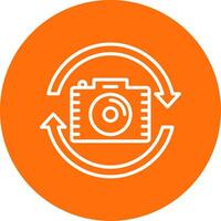 Switch Camera Multi Color Circle Icon vector