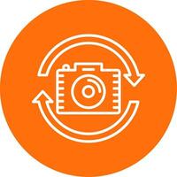 Switch Camera Multi Color Circle Icon vector