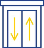 Elevator Line Two Colour Icon Design vector