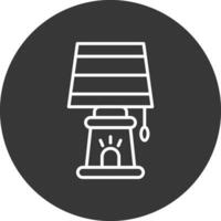 Lamp Line Inverted Icon Design vector