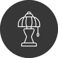 Lamp Line Inverted Icon Design vector