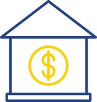 Mortgage Loan Line Two Colour Icon Design vector