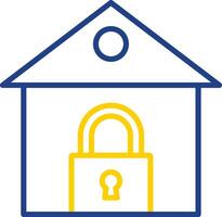 House Available Line Two Colour Icon Design vector