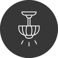 Lamp Line Inverted Icon Design vector