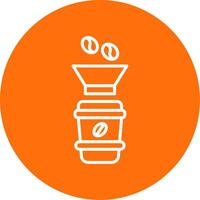 Coffee Filter Multi Color Circle Icon vector