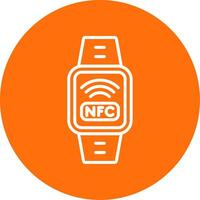 Nfc Multi Color Circle Icon vector