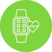 Heart Rate Multi Color Circle Icon vector