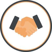 Handshake Flat Circle Icon vector