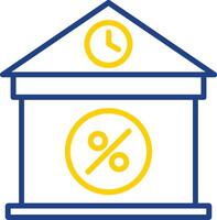 Interest Line Two Colour Icon Design vector
