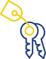 Keys Line Two Colour Icon Design vector