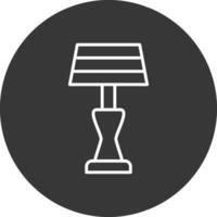 Lamp Line Inverted Icon Design vector