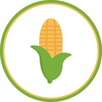 Corn Flat Circle Icon vector