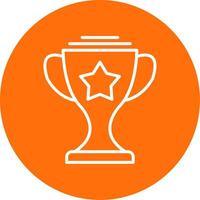 Trophy Multi Color Circle Icon vector