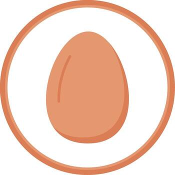 Egg Flat Circle Icon vector
