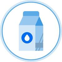 Milk Flat Circle Icon vector