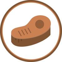 Steak Flat Circle Icon vector