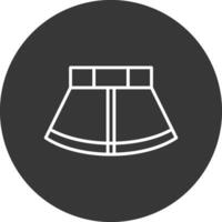 Skirt Line Inverted Icon Design vector