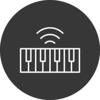 Keyboard Line Inverted Icon Design vector