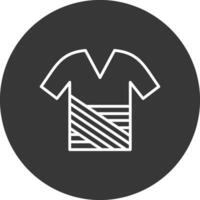 Shirt Line Inverted Icon Design vector