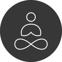 Yoga Line Inverted Icon Design vector