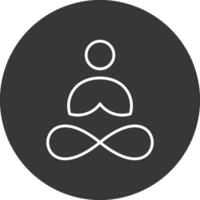 Yoga Line Inverted Icon Design vector