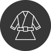 kimono línea invertido icono diseño vector