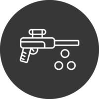 Paintbal Line Inverted Icon Design vector