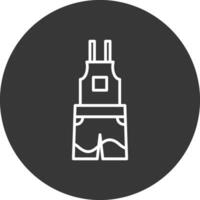 Dungarees Line Inverted Icon Design vector